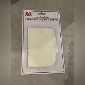 Icing Comb Set of 3 Voila Brand cake decorating tool scrape shape smooth plastic
